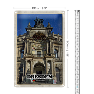 Blechschild Städte Dresden Zwinger Architektur 20x30cmSchild