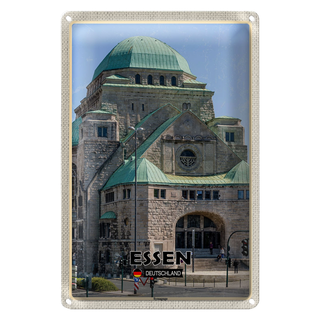 Blechschild Städte Essen Synagoge Architektur Dkeo 20x30cm
