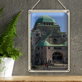 Blechschild Städte Essen Synagoge Architektur Dkeo 20x30cm