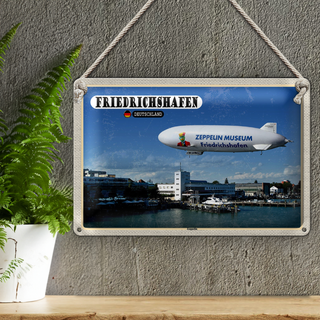 Blechschild Städte Friedrichshafen Zeppellin 30x20cm