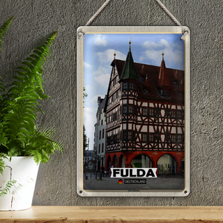 Blechschild Städte Fulda Altes Rathaus Architektur 20x30cm