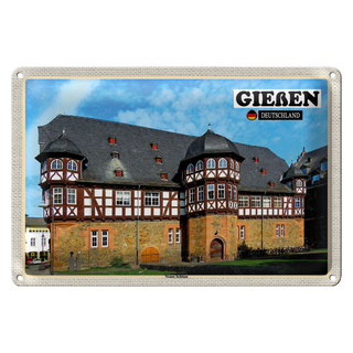 Blechschild Städte Gießen Neues Schloss 30x20cm