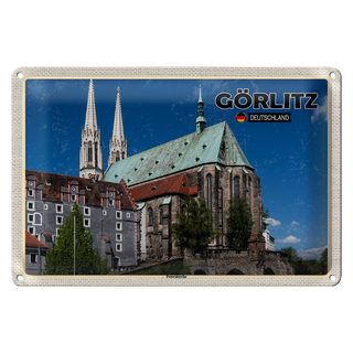 Blechschild Städte Görlitz Peterskirche Städtetrip  30x20cm