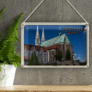 Blechschild Städte Görlitz Peterskirche Städtetrip  30x20cm