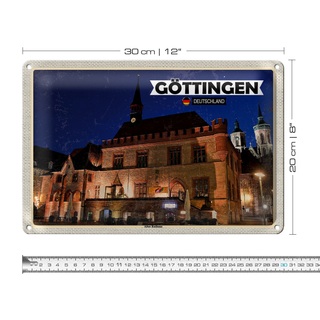 Blechschild Städte Göttingen Altes Rathaus 30x20cm