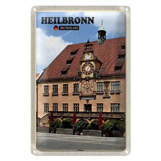 Blechschild Städte Heilbronn Rathaus Altstadt 20x30cm