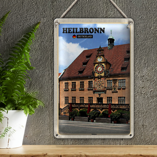 Blechschild Städte Heilbronn Rathaus Altstadt 20x30cm
