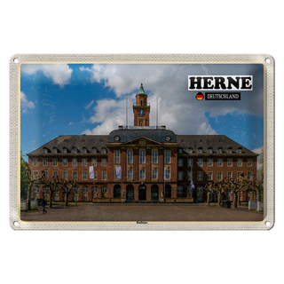 Blechschild Städte Herne Rathaus Architektur 30x20cm