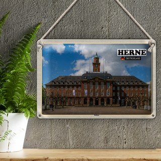 Blechschild Städte Herne Rathaus Architektur 30x20cm