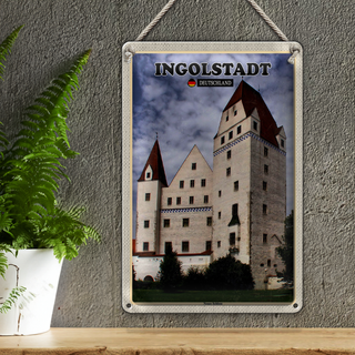 Blechschild Städte Ingolstadt Neues Schloss 20x30cm