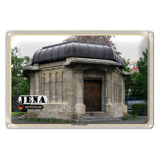 Blechschild Städte Jena Ernst Abbe Denkmal Wanddeko 30x20cm