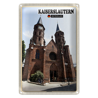 Blechschild Städte Kaiserslautern Stiftskirche 20x30cm