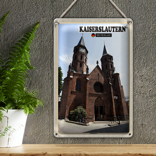 Blechschild Städte Kaiserslautern Stiftskirche 20x30cm