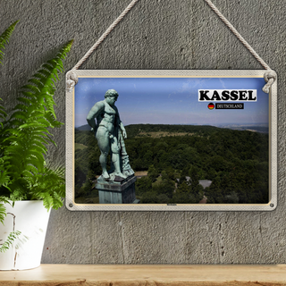 Blechschild Städte Kassel Herkules Skulptur 30x20cm