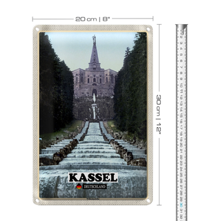 Blechschild Städte Kassel Wilhelmhöhe Architekur 20x30cm