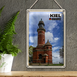 Blechschild Städte Kiel Leuchtturm Architektur 20x30cm