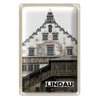 Blechschild Städte Lindau Rathaus Architektur 20x30cm