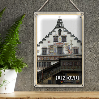 Blechschild Städte Lindau Rathaus Architektur 20x30cm