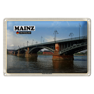 Blechschild Städte Mainz Theodor-Heuss-Brücke 30x20cm
