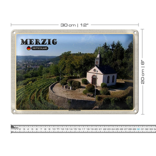 Blechschild Städte Merzig Kreuzberg Kapelle Berg 30x20cm