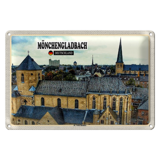 Blechschild Städte Mönchengladbach St. Vitus Basilica 30x20cm
