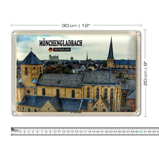 Blechschild Städte Mönchengladbach St. Vitus Basilica 30x20cm