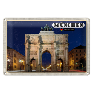 Blechschild Städte München Siegestor Architektur 30x20cm