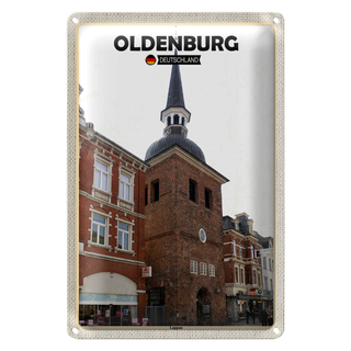 Blechschild Stadt Oldenburg Lappan Architektur 20x30cm