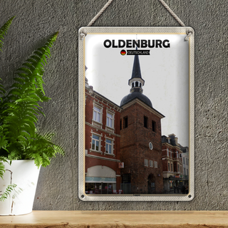 Blechschild Stadt Oldenburg Lappan Architektur 20x30cm