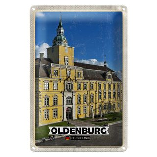 Blechschild Städte Oldenburg Schloss Architekur 20x30cm