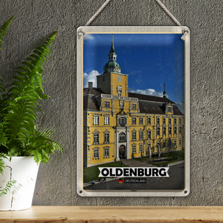 Blechschild Städte Oldenburg Schloss Architekur 20x30cm