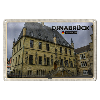 Blechschild Städte Osnabrück Rathaus Architektur 30x20cm