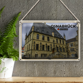 Blechschild Städte Osnabrück Rathaus Architektur 30x20cm