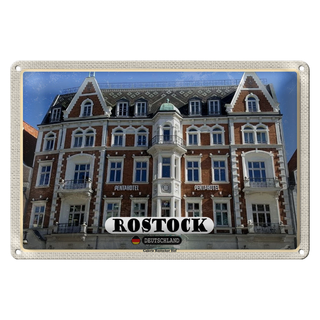 Blechschild Städte Rostock Galerie Rostocker Hof 30x20cm