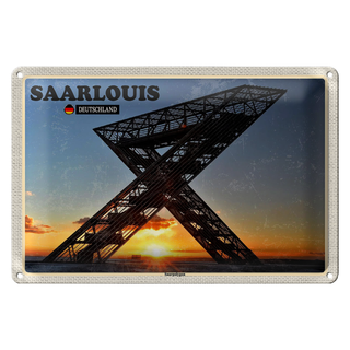 Blechschild Städte Saarlouis Saarpolygon 30x20cm