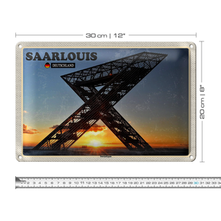 Blechschild Städte Saarlouis Saarpolygon 30x20cm