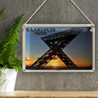 Blechschild Städte Saarlouis Saarpolygon 30x20cm