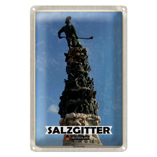 Blechschild Städte Salzgitter Turm der Arbeit 20x30cm