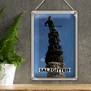 Blechschild Städte Salzgitter Turm der Arbeit 20x30cm