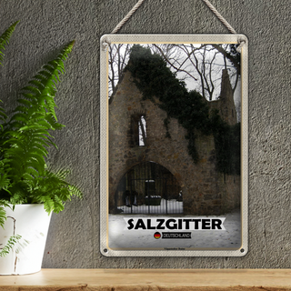Blechschild Städte Salzgitter Vöppstedter Ruine 20x30cm