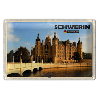 Blechschild Städte Schwerin Schloss Architektur 30x20cm