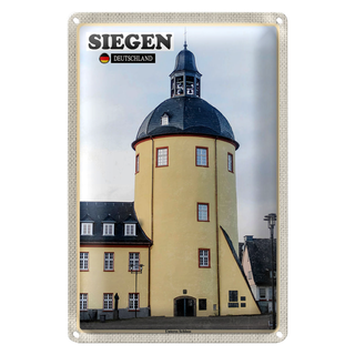 Blechschild Städte Siegen Unteres Schloss Gebäude 20x30cm