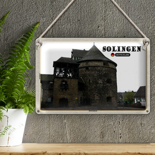 Blechschild Städte Sollingen Batterienturm 30x20cm
