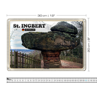 Blechschild Städte St. Ingbert Großer Stiefel Trip 30x20cm