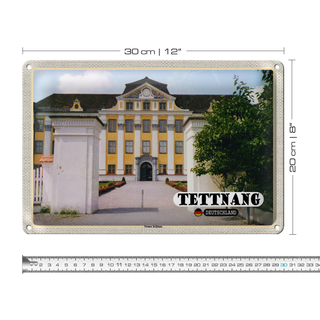Blechschild Städte Tettnang Neues Schloss Architektur 30x20cm