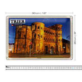 Blechschild Städte Trier Porta Nigra Altstadt 30x20cm