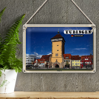Blechschild Städte Tübingen Tübinger Tor Zentrum 30x20cm
