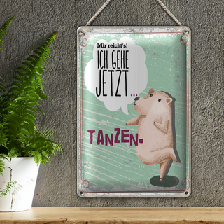 Blechschild Spruch Mir reicht´s ich gehe jetzt tanzen 20x30cm