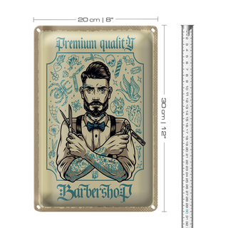 Blechschild Spruch Barbershop Premium quality 20x30cm