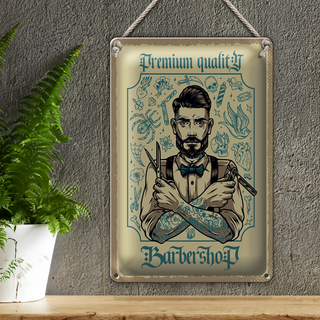 Blechschild Spruch Barbershop Premium quality 20x30cm
